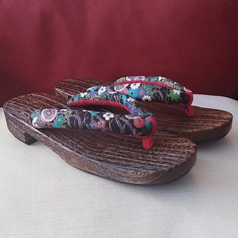 Real wood sandals thong flip flop Style
